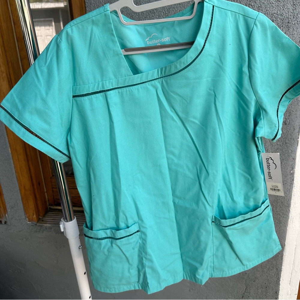 Butter Green Asymmetrical Boxy Blouse